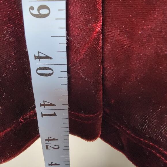 London Times Burgundy Velvet Sleeveless Midi Dress 16 Romantic Elegant Cocktail - Picture 4 of 8